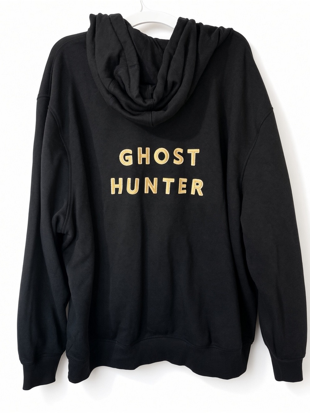 Amazon Essentials 3XL Big Black Zip Hoodie Ghost Hunter Halloween Costume